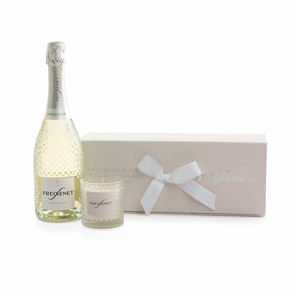 Freixenet Prosecco or Rose sparkling wine and candle gift set 75cl - British product