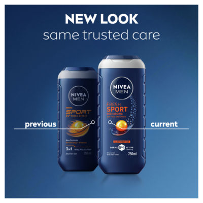 Nivea Men Fresh Sport shower gel 500ml, UK version