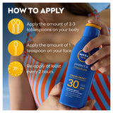 Nivea SPF 30 sun cream lotion 200ml, imported from the UK