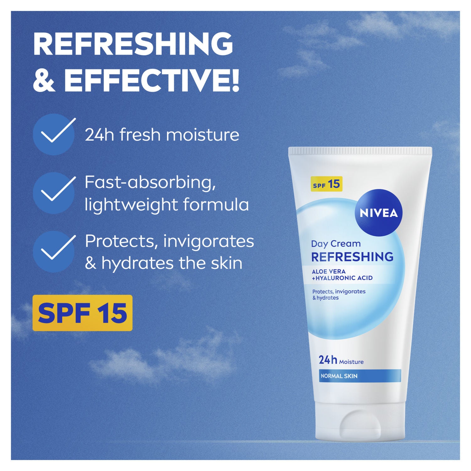 Nivea Refreshing Day Face Cream SPF15 50ml, imported from the UK