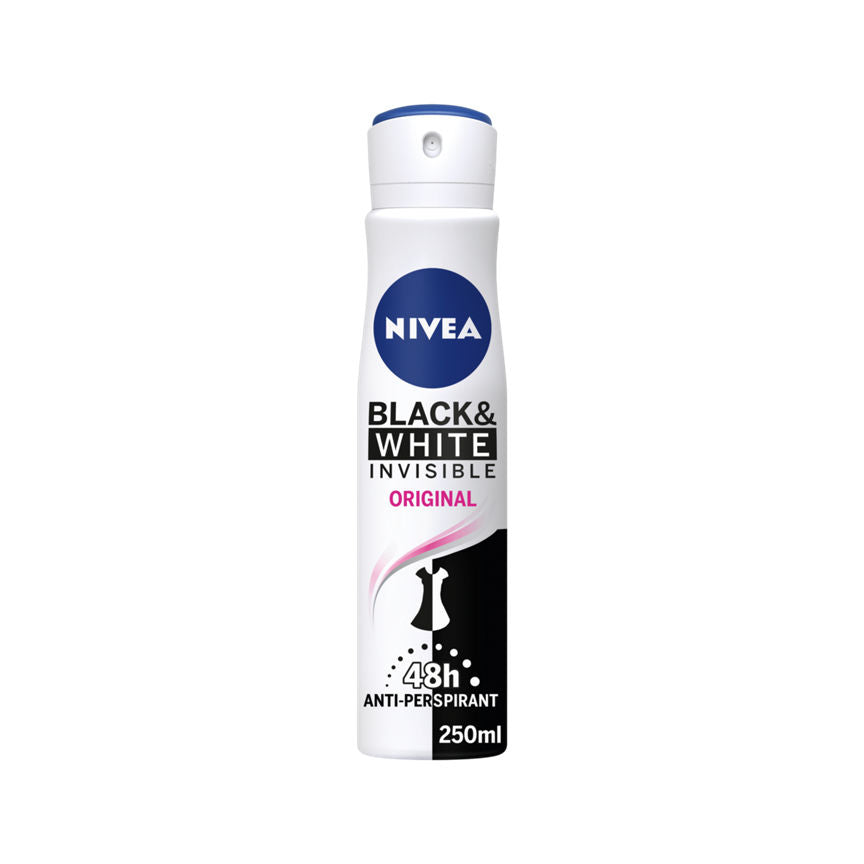 Nivea Anti-Perspirant Deodorant Spray Black & White Original 48 Hours Deo GOODS ASDA   