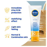 Nivea UV Face Shine Control Cream SPF 50 50ml, imported from the UK