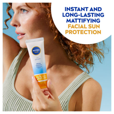 Nivea UV Face Shine Control Cream SPF 50 50ml, imported from the UK