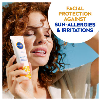 NIVEA sensitive face sunscreen SPF 50 50ml, imported from the UK