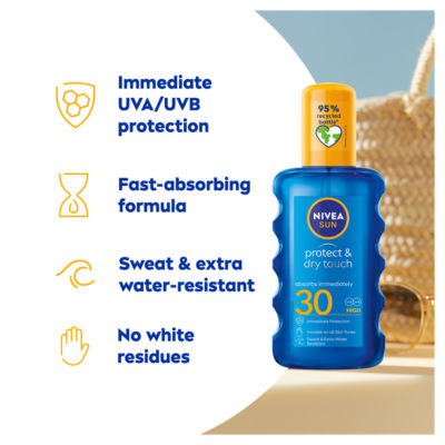 Nivea Protect & Dry Touch sun spray SPF30 200ml, UK version