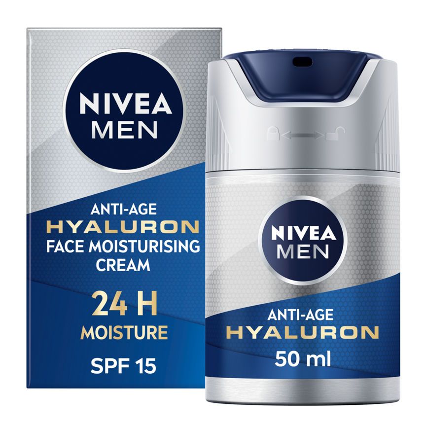 Nivea Men Anti-Age Hyaluron Face Moisturising Cream GOODS ASDA   