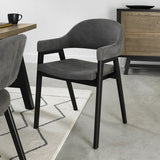Bentley Designs grey fabric armchair 2 pack, imported from the UK