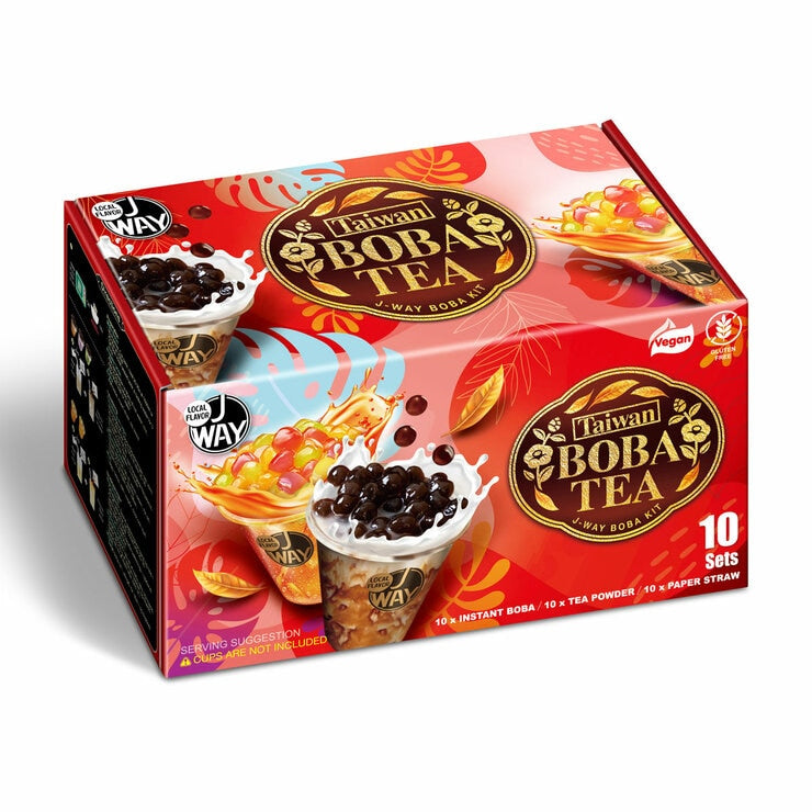 JWAY boba tea kit 10 servings 5 flavours (British brand)