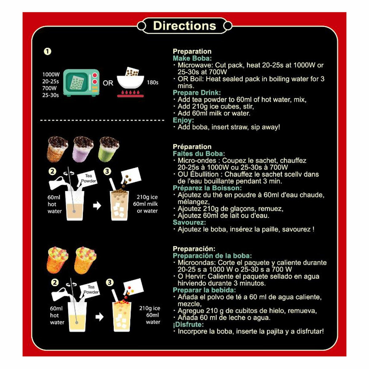 JWAY boba tea kit 10 servings 5 flavours (British brand)