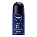 NIVEA Deep Black Carbon roll-on deodorant 50ml, imported from the UK