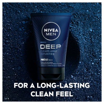 Nivea deep face and beard wash 100ml (British brand)