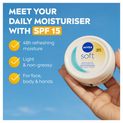Nivea Soft Daily UV SPF15 moisturiser 200ml (British brand)