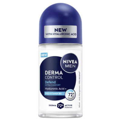ASDA NIVEA MEN 72h Derma Control Defend Anti-Perspirant Roll On 50ml- Buy online at McGrocer