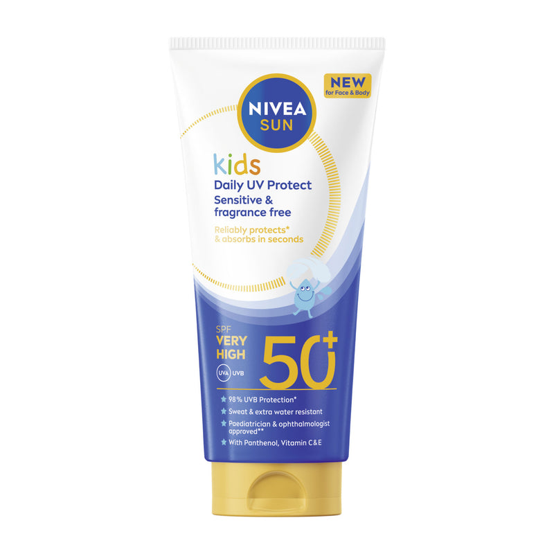NIVEA Sun Kids daily UV protection SPF50+ cream 100ml, imported from the UK