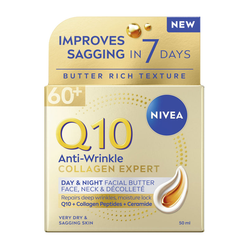 NIVEA Q10 anti-wrinkle collagen facial butter 50ml, UK version