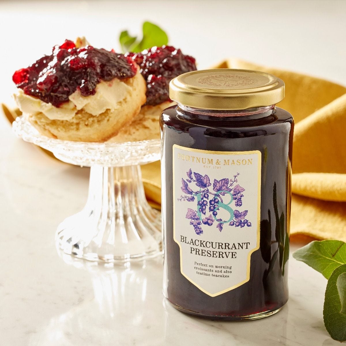 Fortnum's blackcurrant preserve 340g jar, UK version