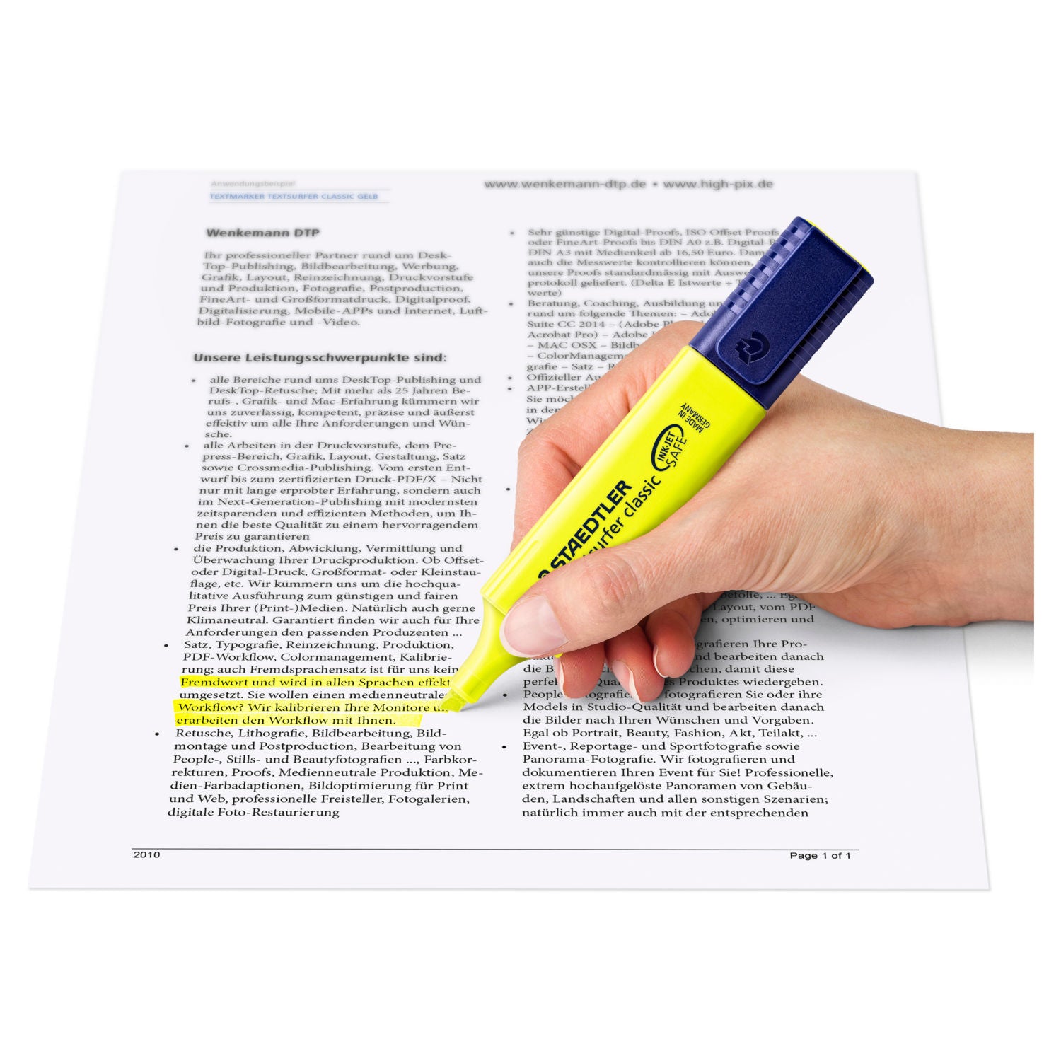 Staedtler neon highlighter pens pack of 4 (British brand)