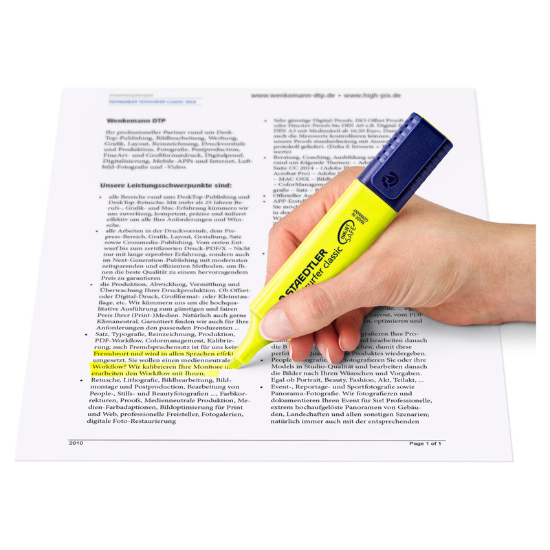 Staedtler neon highlighter pens pack of 4 (British brand)