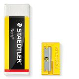Staedtler Noris eraser and sharpener set (British brand)