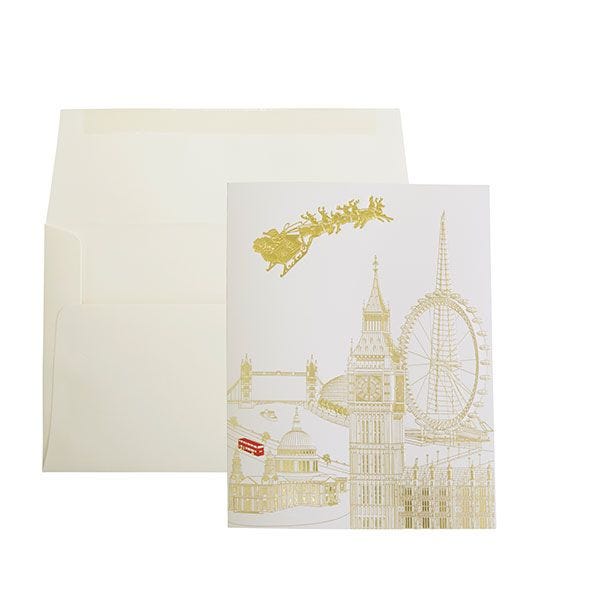 Paula Skene London Skyline Christmas cards box of 8 - British product