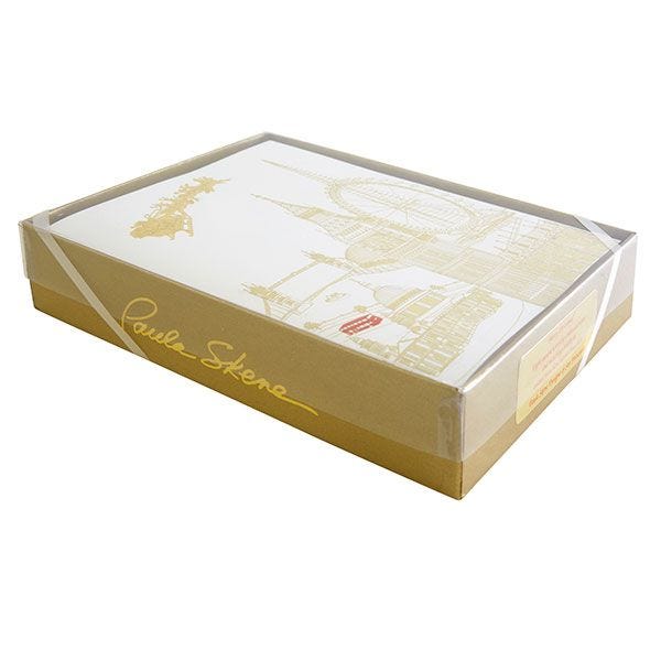 Paula Skene London Skyline Christmas cards box of 8 - British product