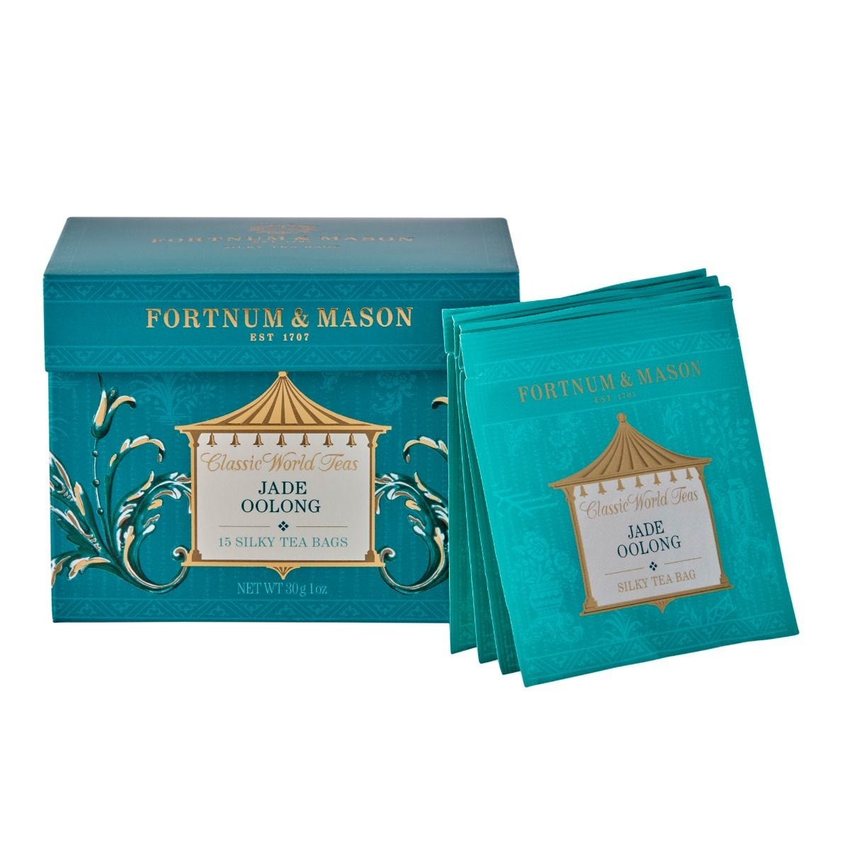 Jade Oolong whole leaf silky tea bags 30g (British brand)