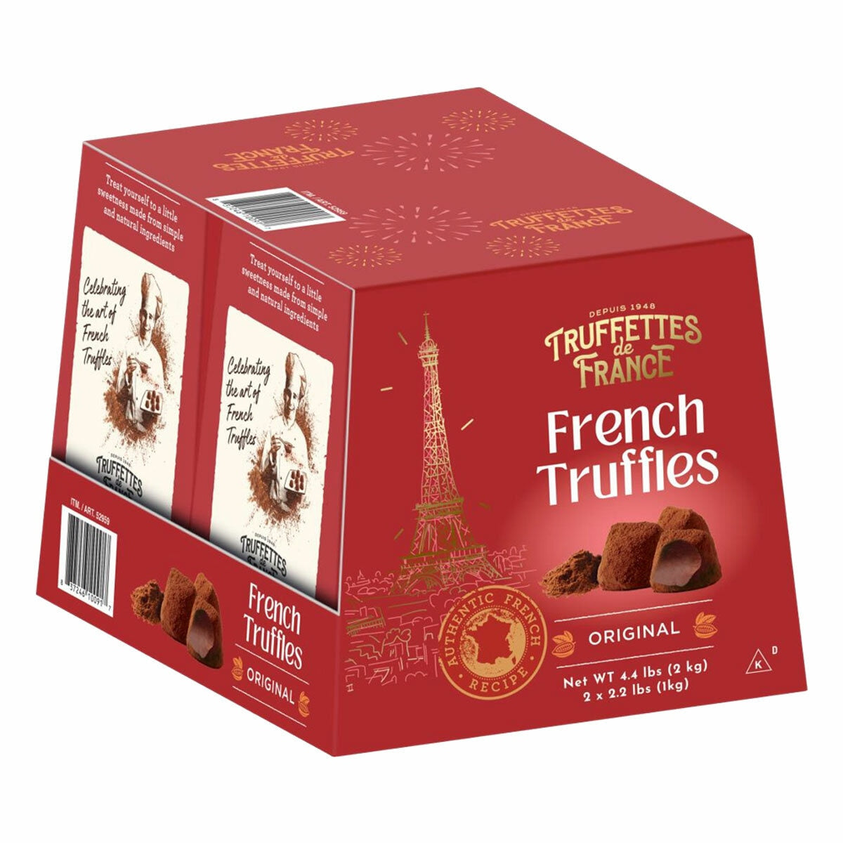 Truffettes de France cocoa dusted chocolate truffles 2 x 1kg - British product