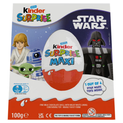 Œuf de Pâques Kinder Surprise grand modèle en chocolat au lait avec jouet 100g (marque britannique)