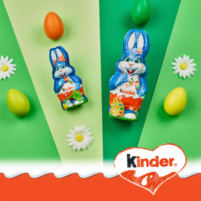 Kinder milk chocolate Easter bunny 110g - British product