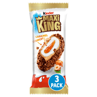 Kinder Maxi King Milch Haselnuss Karamell Genussriegel Multipackung 3 x 35g