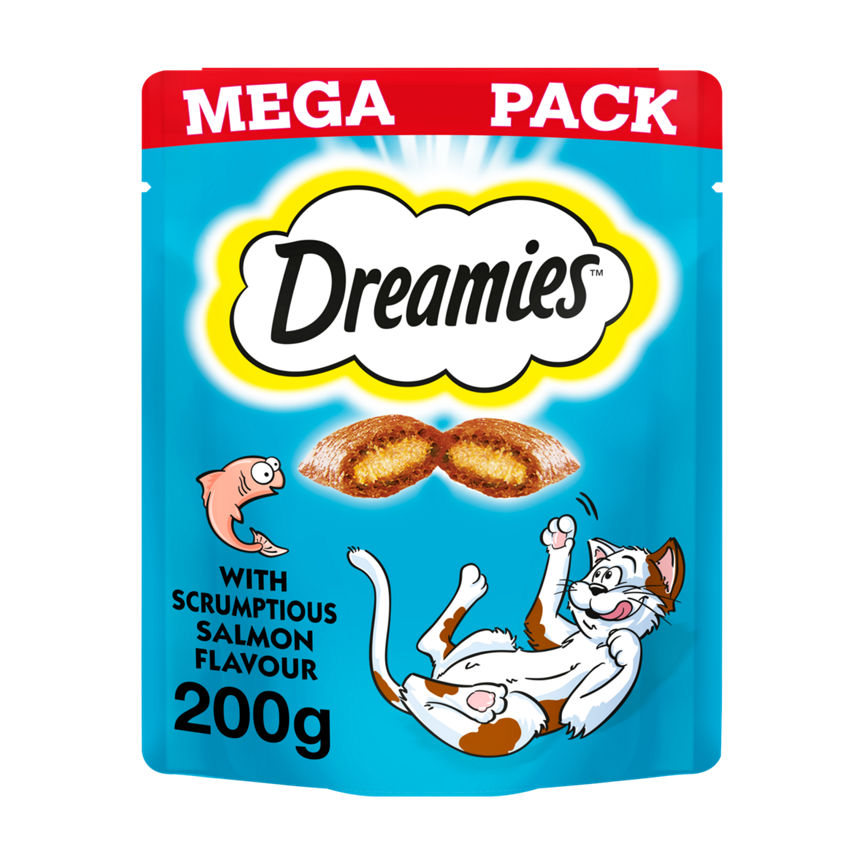 Dreamies Cat Treat Biscuits Adult & Kitten with Salmon Mega Pack GOODS ASDA   