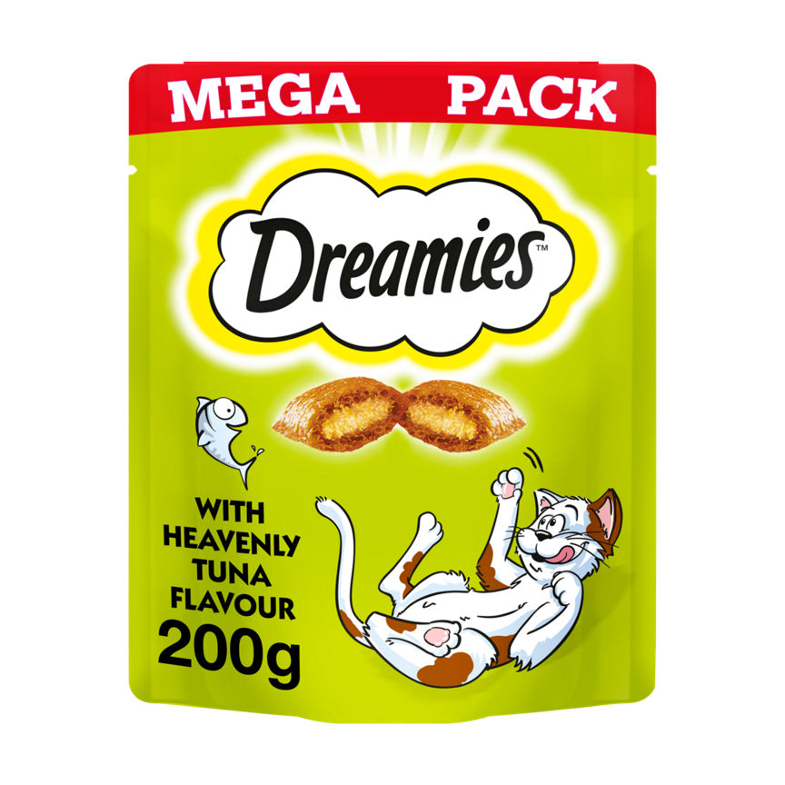 Dreamies Cat Treat Biscuits Adult & Kitten with Tuna Mega Pack GOODS ASDA   