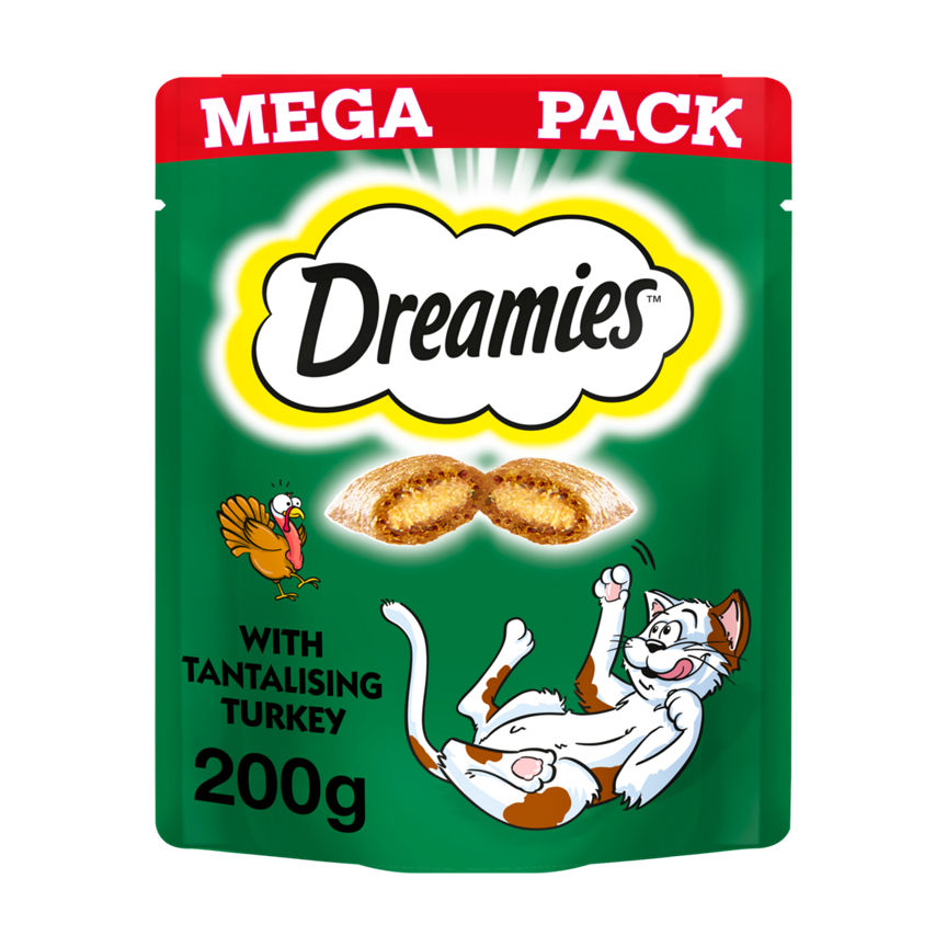 Dreamies Adult & Kitten Cat Treat Biscuits with Turkey Mega Pack