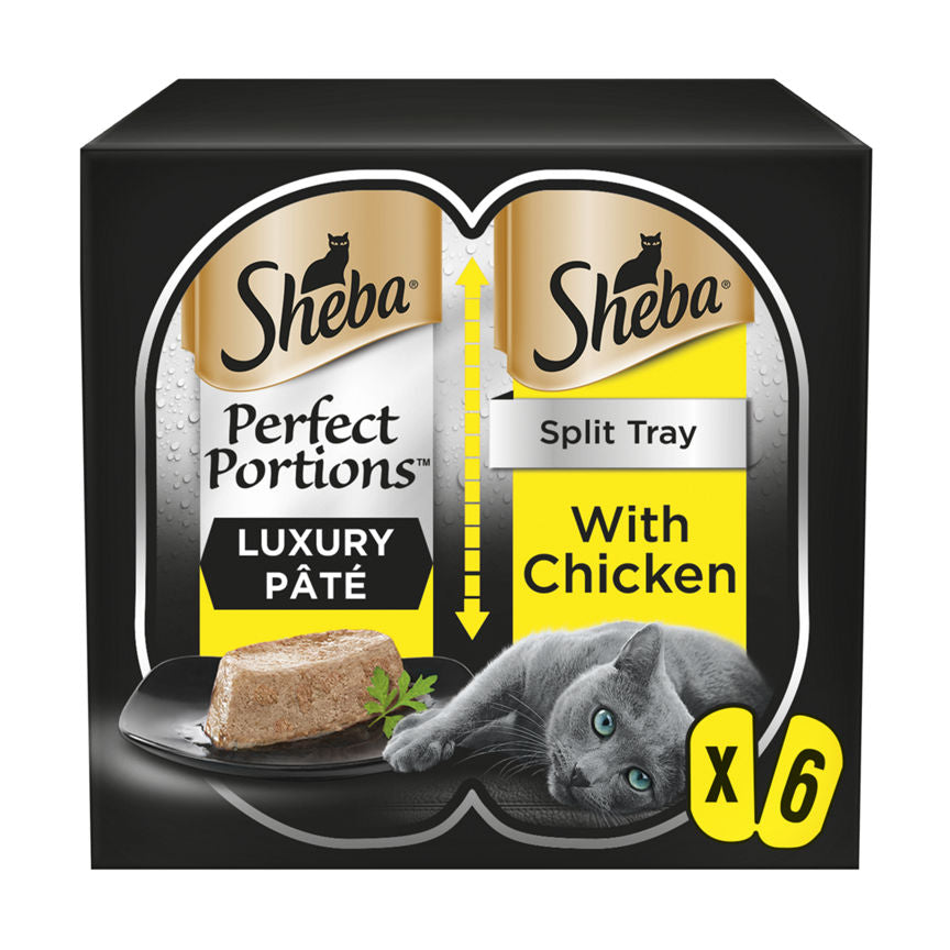 Sheba Perfect Portions Adult Wet Cat Food Trays Chicken in Pate