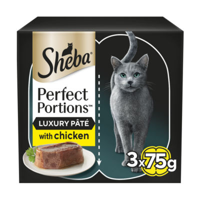 Sheba Perfect Portions Adult Wet Cat Food Trays Chicken in Pate