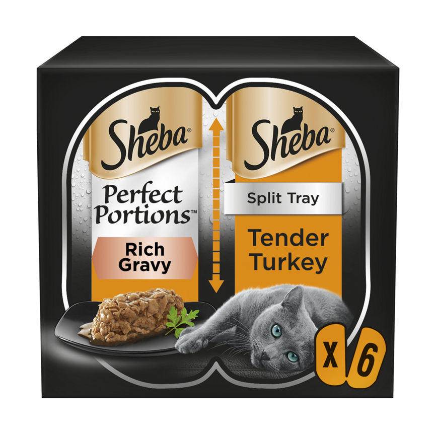 Sheba Wet Cat Perfect Portions with Turkey Chunks in Gravy