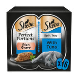 Sheba Perfect Portions Adult Wet Cat Food Trays with Tuna Chunks in Gravy GOODS ASDA   