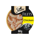 Sheba Fillets Adult Cat Food Tray with Chicken in Gravy 60g GOODS ASDA   