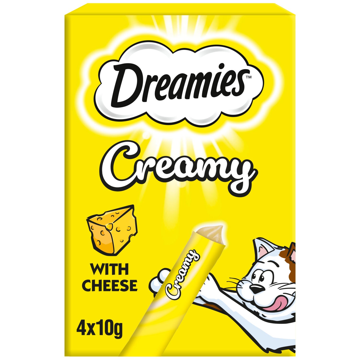 DREAMIES creamy cat treats with cheese 4x10g, UK version