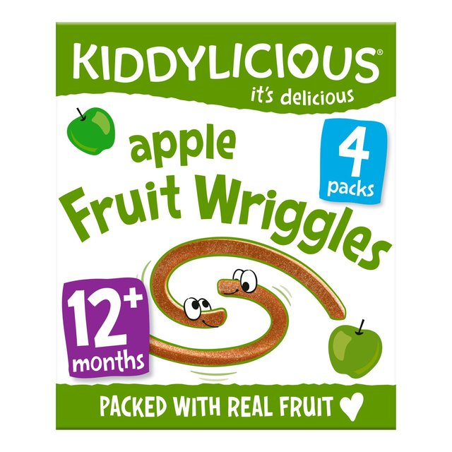 Kiddylicious Apple Wriggles Baby Snacks Multi   4 x 12g