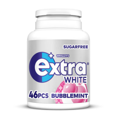 ASDA Wrigley's Extra White Bubblemint Sukkerfri Tyggegummi 46 Stykker- Kjøp online hos McGrocer