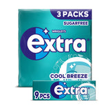 Wrigley's Extra Cool Breeze Sugar Free Chewing Gum Sugar Free 3 x 9 Pieces GOODS ASDA   