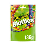 Skittles Vegan Chewy Crazy Sour Sweets Fruit Flavoured Pouch Bag