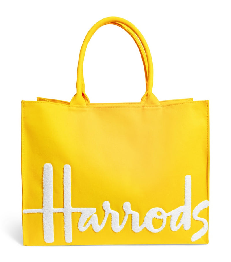 Harrods Large Cotton Logo Tote Bag