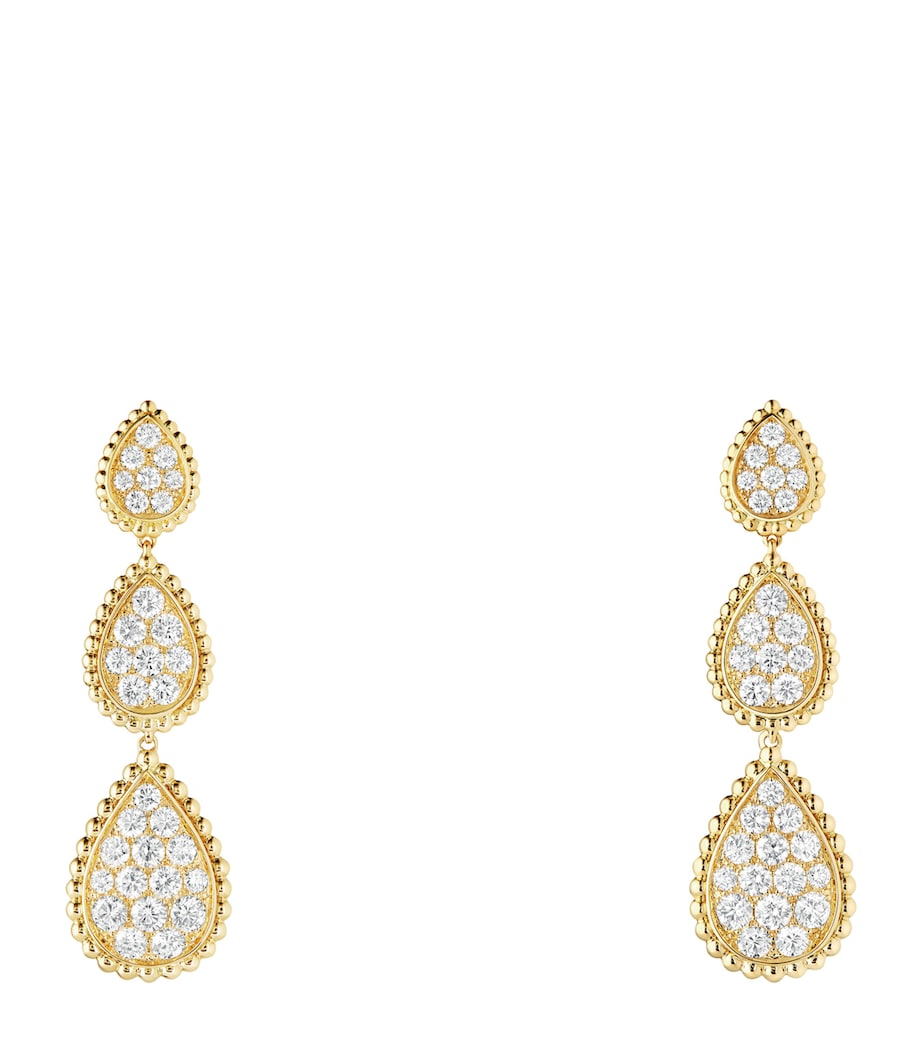 Boucheron yellow gold Serpent Bohème pendant earrings, imported from the UK