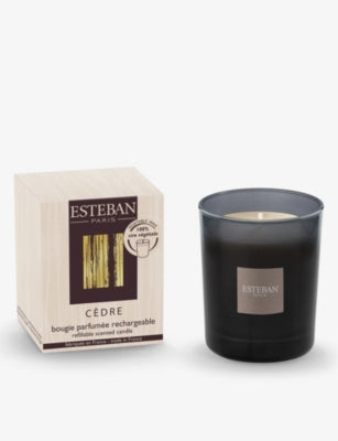 Esteban Cedre scented vegetable-wax candle 190g, imported from the UK