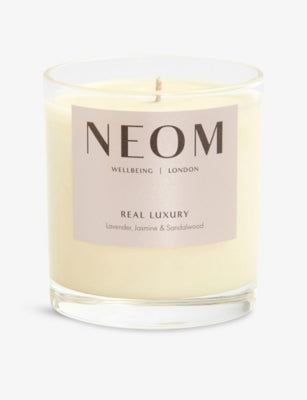 Neom Real Luxury vegetable-wax candle 185g, imported from the UK