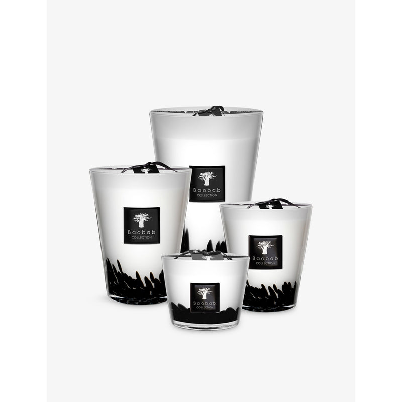 Feathers scented candle 1kg in black rose, oud and saffron - British product