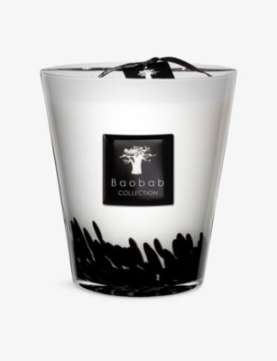 Feathers scented candle 1kg in black rose, oud and saffron - British product