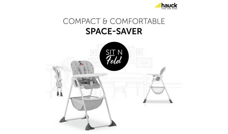 Hauck Disney Sit n Fold Highchair Mickey Mouse Grey